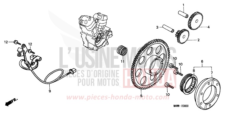 IMPULSGEBER/ ANLASSERKUPPLUNG von Transalp PARLOR PURPLE METALLIC (RP159D) von 1998