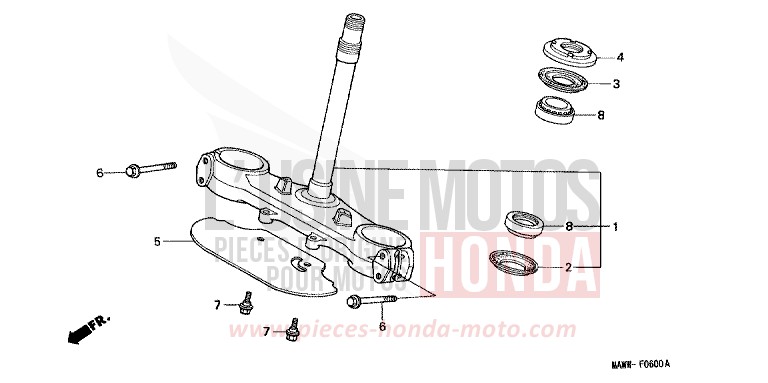 LENKSCHAFT von Transalp RADIANT RED METALLIC (R218K) von 1999