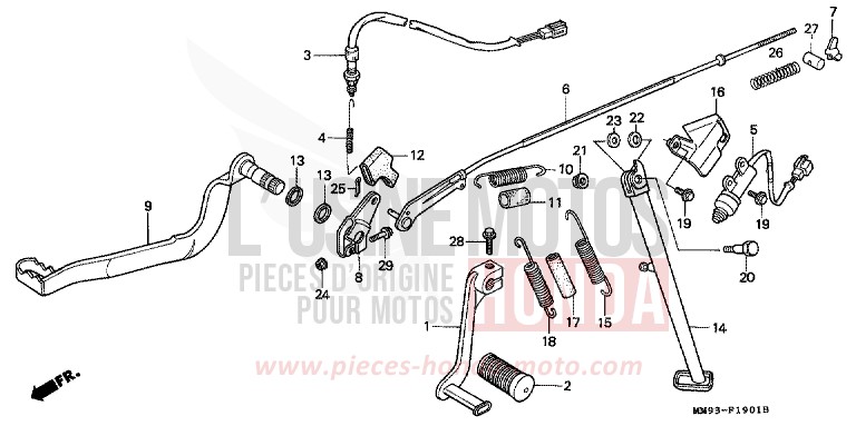 PEDAL/STAENDER (2) von Transalp CANDY TAHITIAN BLUE (PB215H) von 1988