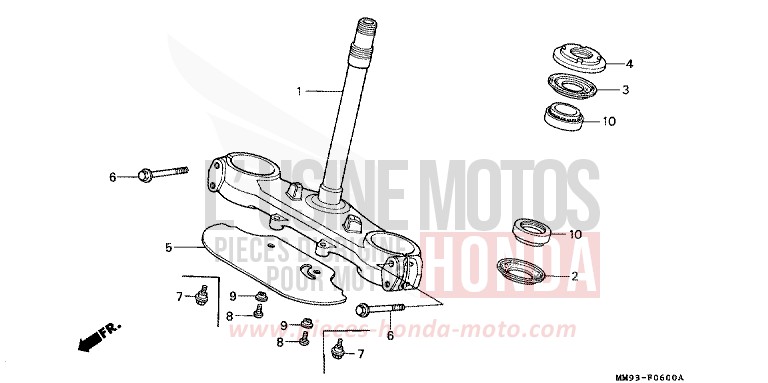 LENKSCHAFT von Transalp SPARKLER BLACK PEARL (NH343K) von 1988