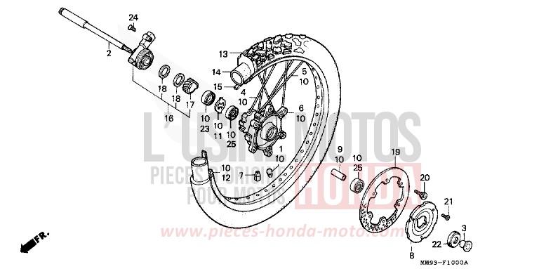 VORDERRAD von Transalp ANCHOR GRAY METALLIC-U (NH229B) von 1992