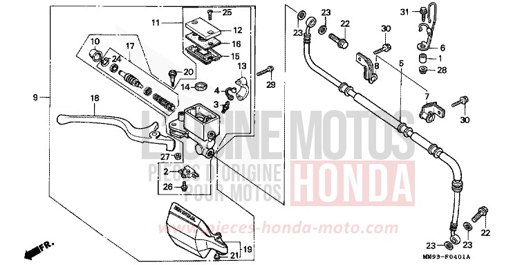 VORDERRADBREMSE (XL600VM/VN/VP) von Transalp ANCHOR GRAY METALLIC-U (NH229B) von 1993