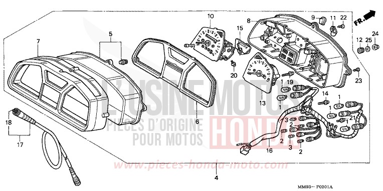 MESSGERAET (XL600VK/VL/VM/VN/VP/VR) von Transalp GRAND GREEN METALLIC (G137G) von 1993