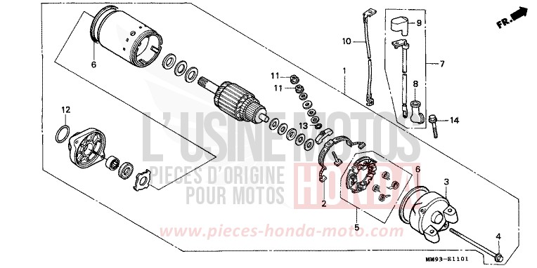 ANLASSER (XL600VK/VL/VM/VN/VP/VR) von Transalp ANCHOR GRAY METALLIC-U (NH229B) von 1994