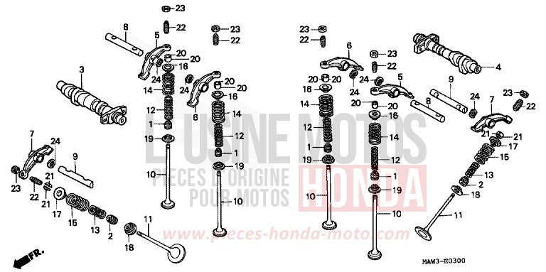 NOCKENWELLE/VENTIL von Transalp ANCHOR GRAY METALLIC-U (NH229B) von 1996