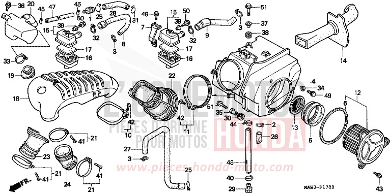 LUFTFILTER (E/F/G/IT/SP/2G/2IT) von Transalp ANCHOR GRAY METALLIC-U (NH229B) von 1996