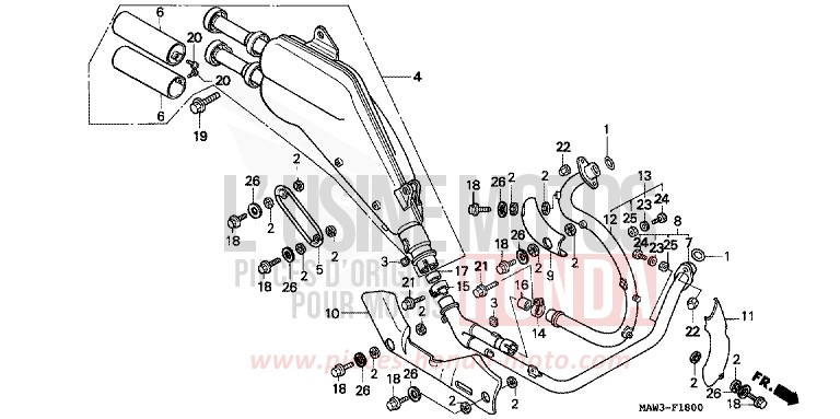 ABGAS-SCHALLDAEMPFER von Transalp ANCHOR GRAY METALLIC-U (NH229B) von 1996