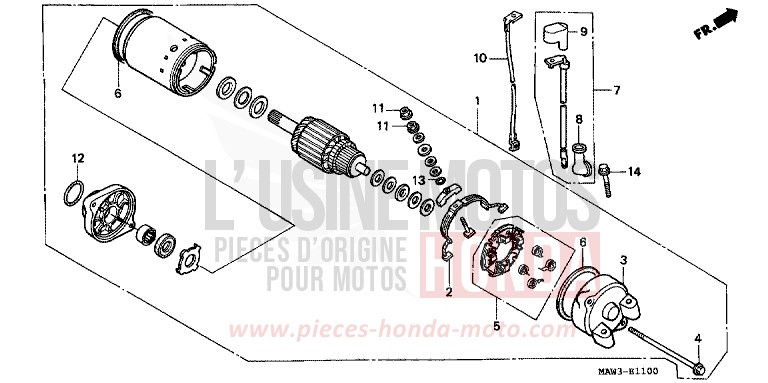 ANLASSER von Transalp CASSIS RED METALLIC (R217K) von 1996