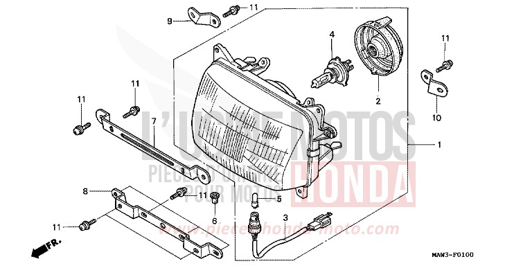 SCHEINWERFER von Transalp LAPIS BLUE METALLIIC (PB257H) von 1996
