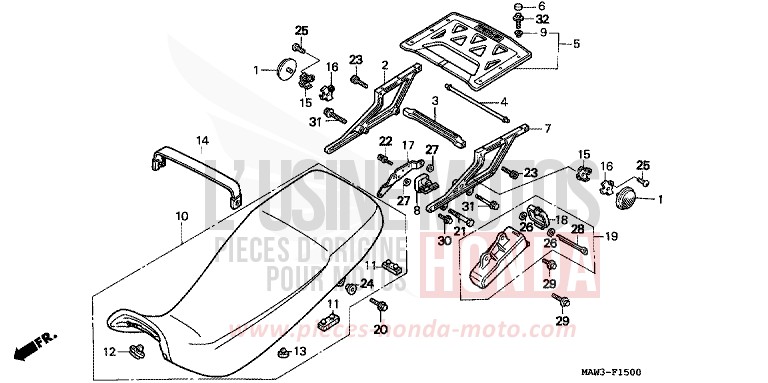 SITZ von Transalp LAPIS BLUE METALLIIC (PB257H) von 1996