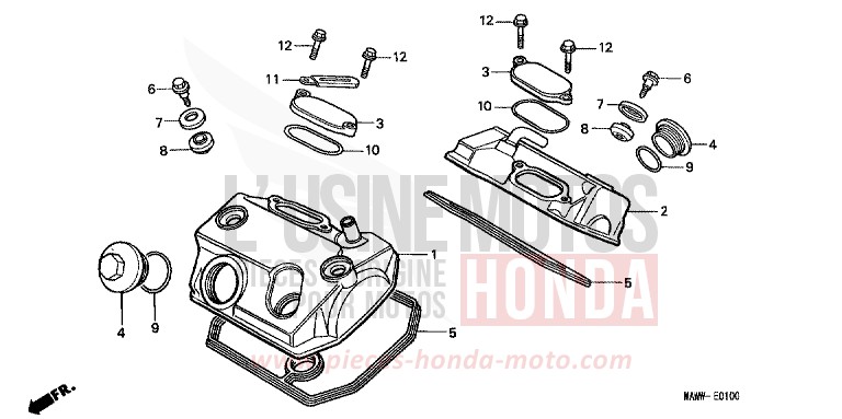 ZYLINDERKOPFDECKEL von Transalp CINNAMON BEIGE METALLIC (YR168A) von 1997