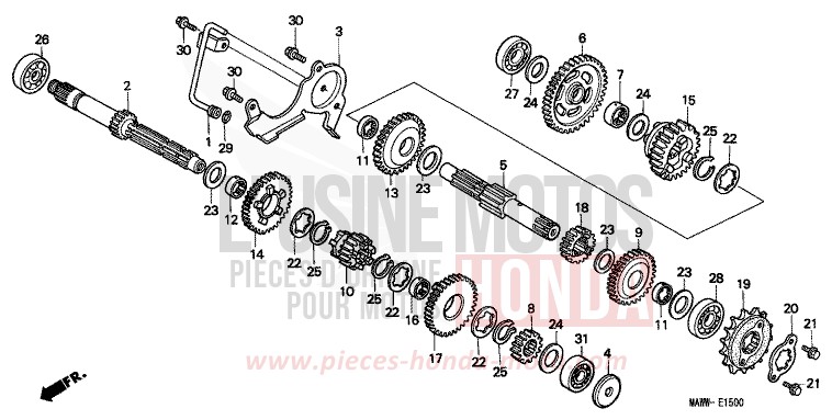 GETRIEBE von Transalp CINNAMON BEIGE METALLIC (YR168A) von 1997