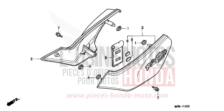 SEITENABDECKUNG von Transalp SCHWARZ (NH1D) von 1998