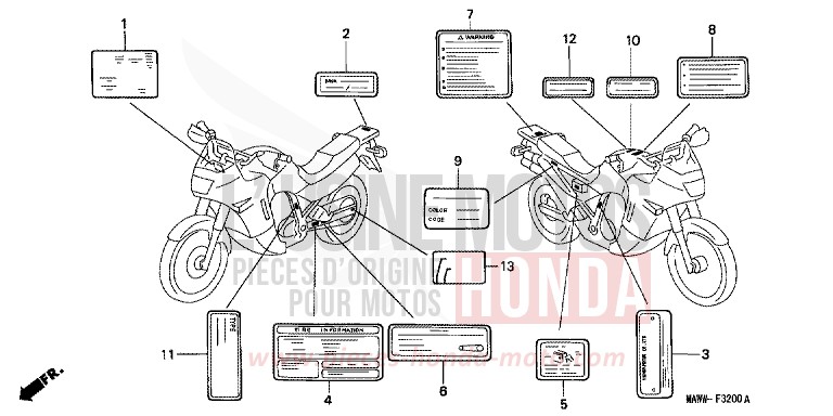 WARNETIKETT von Transalp SCHWARZ (NH1D) von 1998