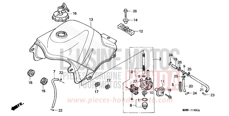 KRAFTSTOFFTANK von Transalp PARLOR PURPLE METALLIC (RP159D) von 1998