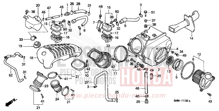 LUFTFILTER von Transalp RADIANT RED METALLIC (R218K) von 1998