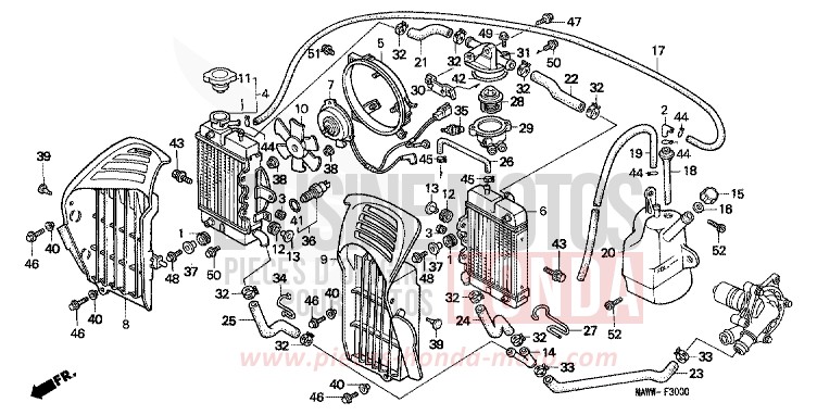 KUEHLER von Transalp RADIANT RED METALLIC (R218K) von 1998