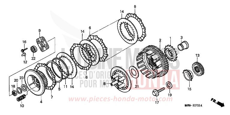 KUPPLUNG von Transalp WINTER LAKE BLUE METALLIC (PB187) von 1999