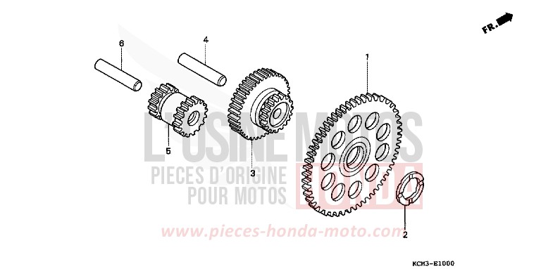 ANLASSERZAHNRAD von XLR125R SCHWARZ (NH1A) von 1998