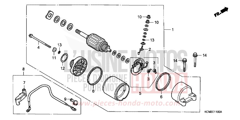 ANLASSER von XLR125R SCHWARZ (NH1A) von 1998