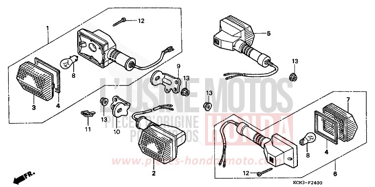 BLINKER von XLR125R SCHWARZ (NH1A) von 1998