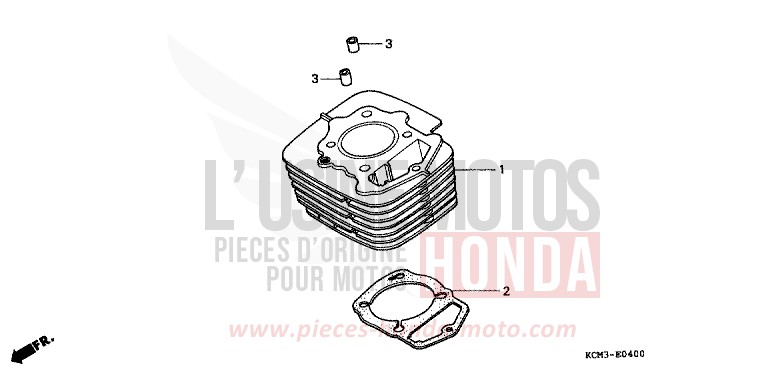 ZYLINDER von XLR125R SHASTA WHITE (NH138K) von 1998