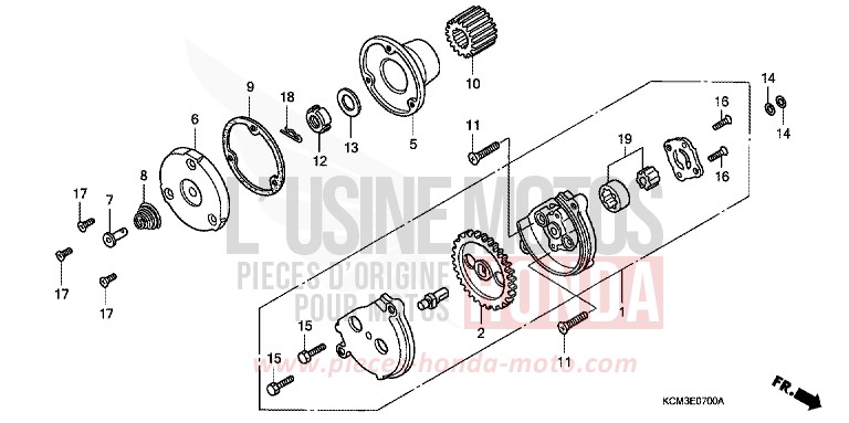 OELPUMPE von XLR125R SHASTA WHITE (NH138K) von 1998