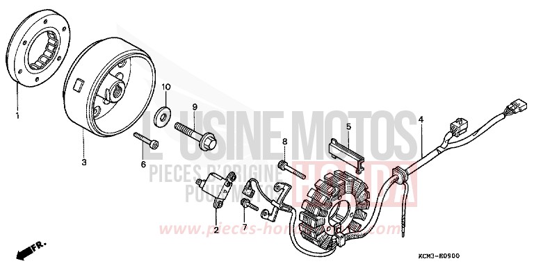 GENERATOR von XLR125R SHASTA WHITE (NH138K) von 1998