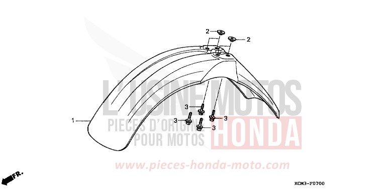 KOTFLUEGEL, VORNE von XLR125R SHASTA WHITE (NH138K) von 1998