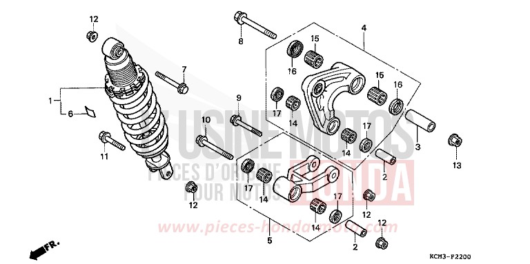 KISSEN, HINTEN von XLR125R SHASTA WHITE (NH138K) von 1998