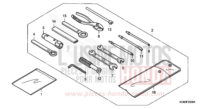 WERKZEUGE von XLR125R SHASTA WHITE (NH138K) von 1998