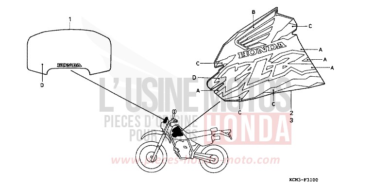 MARKE von XLR125R SHASTA WHITE (NH138K) von 1998