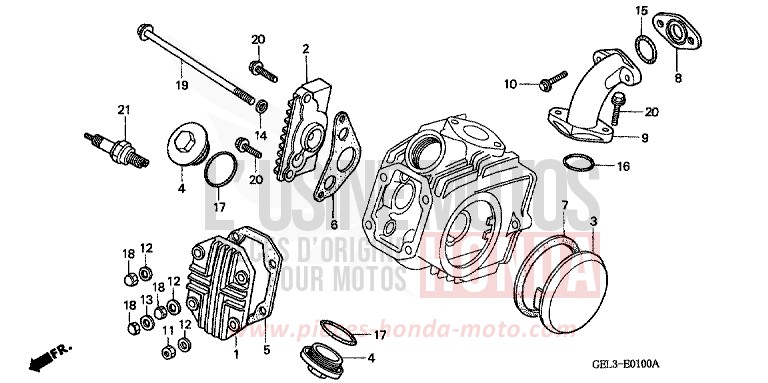 ZYLINDERKOPFDECKEL von XR50R FIGHTING RED (R134) von 2002