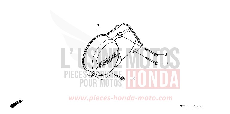 KURBELGEHAEUSEDECKEL, L. von XR50R FIGHTING RED (R134) von 2002