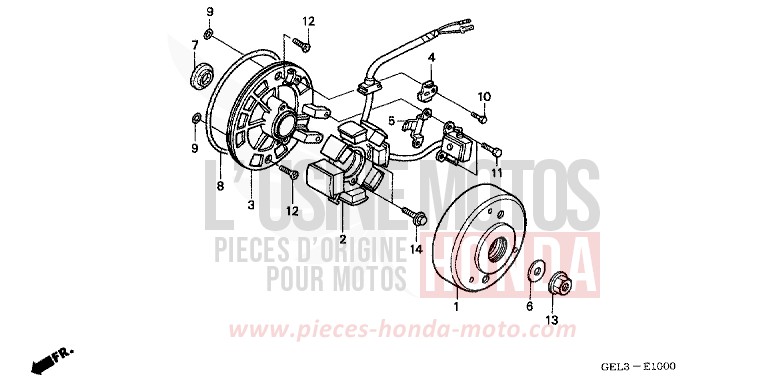 GENERATOR von XR50R FIGHTING RED (R134) von 2002