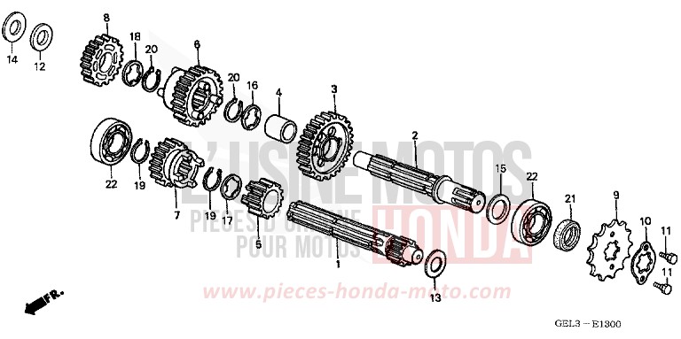 GETRIEBE von XR50R FIGHTING RED (R134) von 2002
