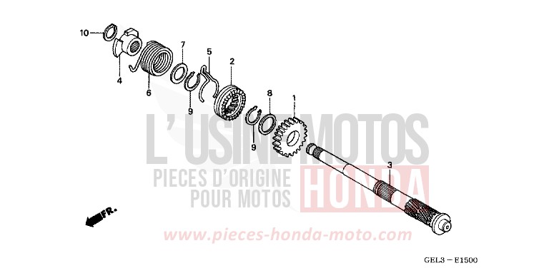 KICKSTARTERSPINDEL von XR50R FIGHTING RED (R134) von 2002