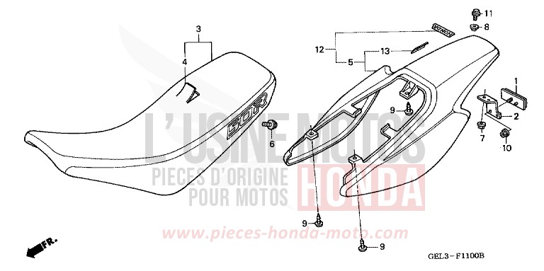 SITZ von XR50R FIGHTING RED (R134) von 2002