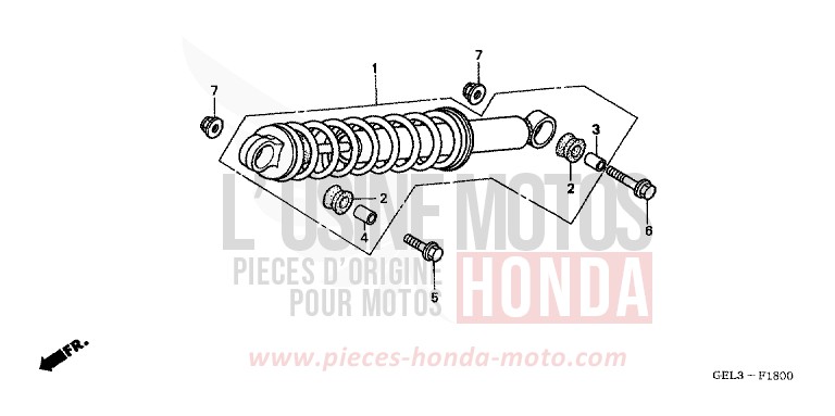 KISSEN, HINTEN von XR50R FIGHTING RED (R134) von 2002