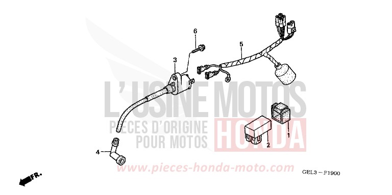 KABELBAUM von XR50R FIGHTING RED (R134) von 2002