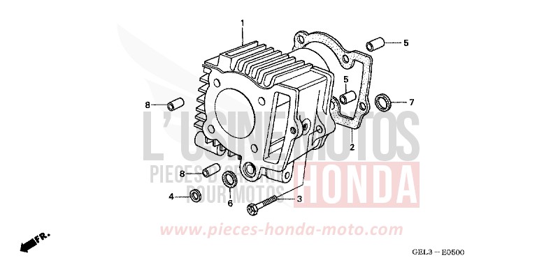 ZYLINDER von XR50R FIGHTING RED (R134) von 2003