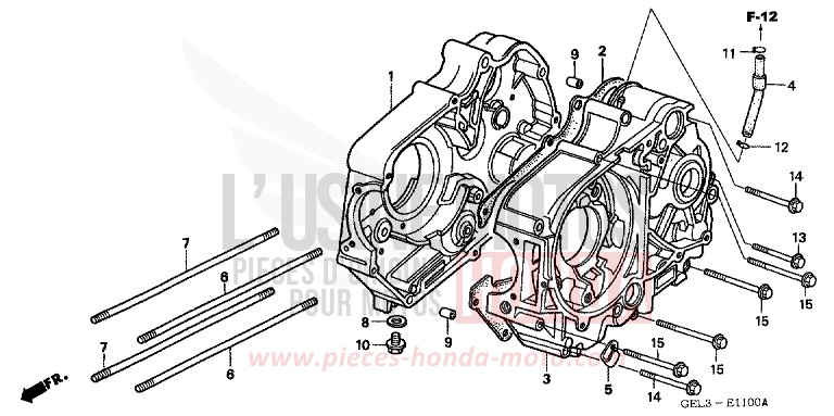 KURBELGEHAEUSE von XR50R FIGHTING RED (R134) von 2003
