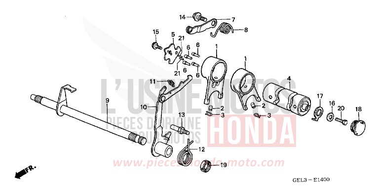 SCHALTTROMMEL von XR50R FIGHTING RED (R134) von 2003