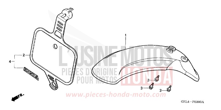 KOTFLUEGEL, VORNE von XR50R FIGHTING RED (R134) von 2003