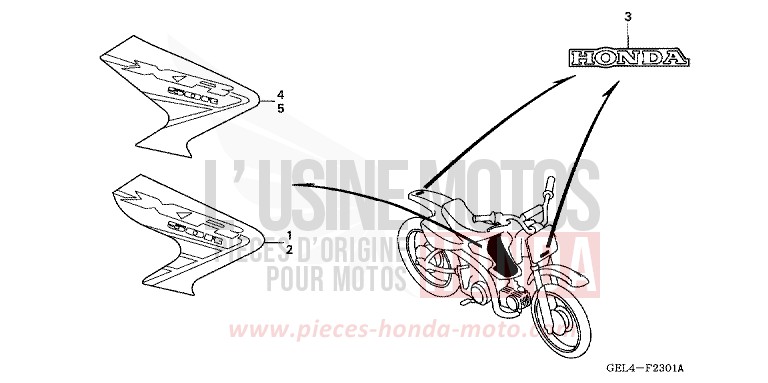 MARKE (XR50R2/3) von XR50R FIGHTING RED (R134) von 2003