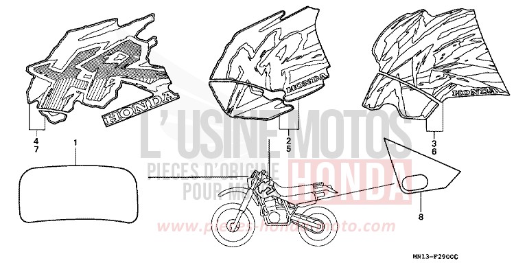 MARKE (1) von XR600R FIGHTING RED (R134) von 1993