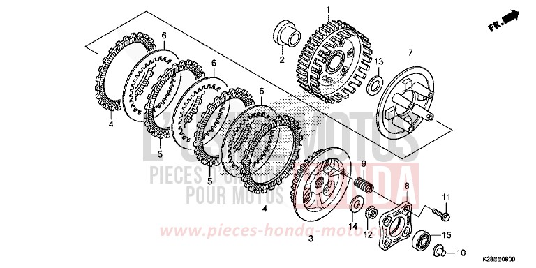 KUPPLUNG von CRF125 EXTREME RED (R292) von 2023