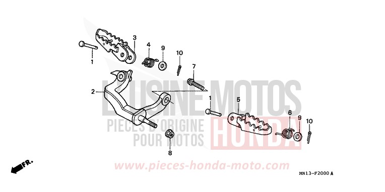 STUFE von XR600R SHASTA WHITE (NH138H) von 1994