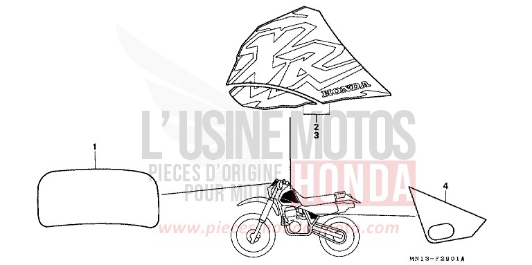 MARKE (2) von XR600R SHASTA WHITE (NH138H) von 1996