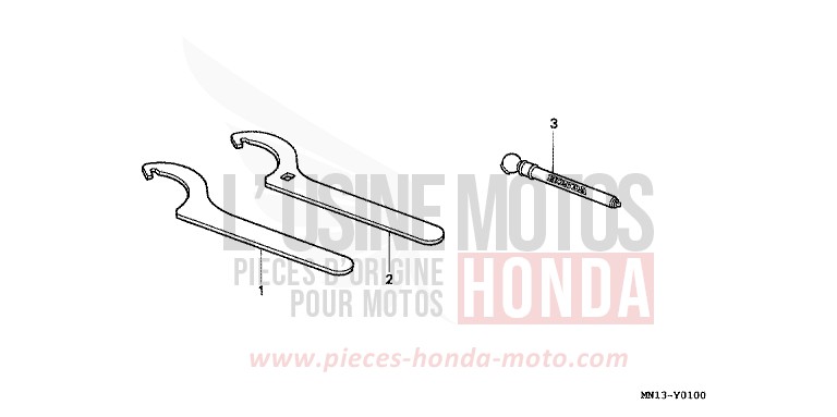 WERKZEUGE von XR600R SHASTA WHITE (NH138H) von 1996